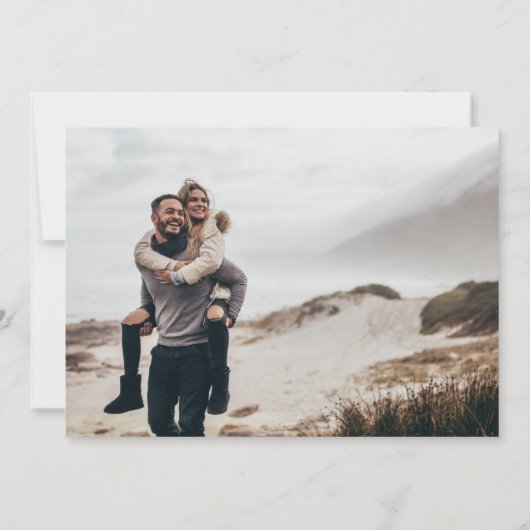 熱帯ビーチの目的地の結婚式の日付を保存 セーブザデート (裏面)