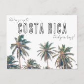 熱帯ビーチの目的地の結婚式の日付を保存 ポストカード (正面)