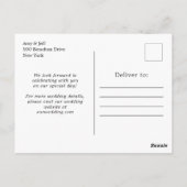 熱帯ビーチの目的地の結婚式の日付を保存 ポストカード (裏面)