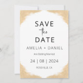 熱帯ビーチの目的地の結婚式の日付を保存 招待状 (正面)