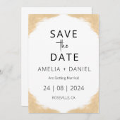 熱帯ビーチの目的地の結婚式の日付を保存 招待状 (正面/裏面)