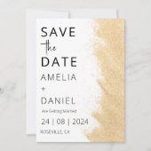 熱帯ビーチの目的地の結婚式の日付を保存 招待状 (正面)