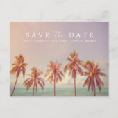 熱帯ビーチの目的地の結婚式の日付を保存 案内ポストカード (正面)