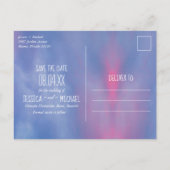 熱帯ビーチの目的地の結婚式の日付を保存 案内ポストカード (裏面)