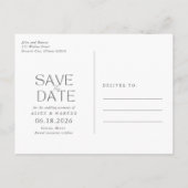 熱帯ビーチの目的地の結婚式の日付を保存 案内ポストカード (裏面)