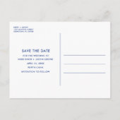 熱帯ビーチの目的地の結婚式の日付を保存 案内ポストカード (裏面)