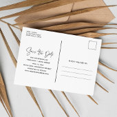 熱帯ビーチの目的地の結婚式の日付を保存 案内ポストカード