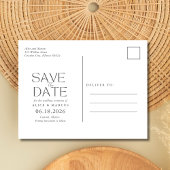 熱帯ビーチの目的地の結婚式の日付を保存 案内ポストカード