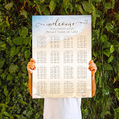 熱帯ビーチの結婚ヒトデ座席表 ポスター