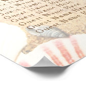 熱帯ビーチの結婚ヒトデ座席表 ポスター (角)