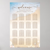 熱帯ビーチの結婚ヒトデ座席表 ポスター (正面)