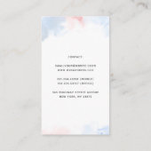 熱帯ビーチの花とヒトデの珊瑚 名刺 (裏面)