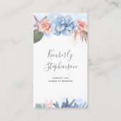 熱帯ビーチの花とヒトデの珊瑚 名刺 (正面)