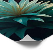 熱帯ビーチの花のシ鮮やかーン ポスター (角)