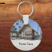 熱帯ビーチの草小屋 キーホルダー (正面)