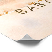 熱帯ビーチの赤ちゃんシャワー歓迎の看板ポスター ポスター (角)