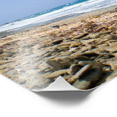 熱帯ビーチの風景芸術、岩の多いビーチ フォトプリント            (角)