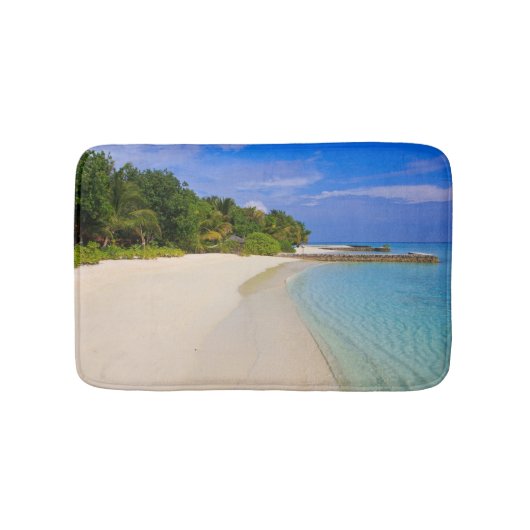 熱帯ビーチをテーマにした バスマット (正面)