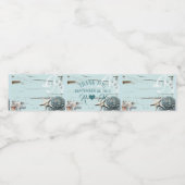 熱帯ビーチアクアブルーシーシェルヒトデ結婚ィス ペットボトルラベル (シングルラベル)