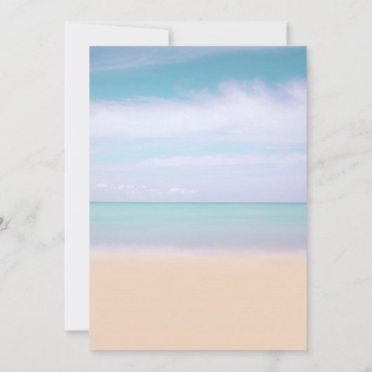 熱帯ビーチアーバーフローラライト結婚ズ 招待状 (裏面)