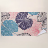 熱帯ビーチイボホファンパーム ビーチタオル (正面)