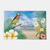 熱帯ビーチインコ ドアマット (正面)