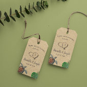 熱帯ビーチウミガメ結婚ズ ギフトタグ