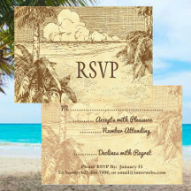 熱帯ビーチエッチ素朴ング応答カード