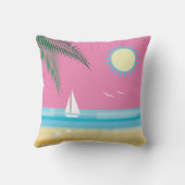 熱帯ビーチオンピンクスカイ クッション (裏面)