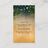 熱帯ビーチカクテルとパームストリングライト 名刺 (裏面)