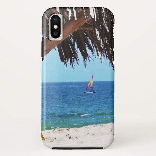 熱帯ビーチカラフル帆船 Case-Mate iPhoneケース (裏面)