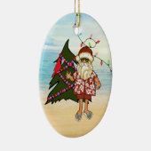 熱帯ビーチクリスマスオーナメント セラミックオーナメント (右)