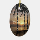 熱帯ビーチクリスマスオーナメント セラミックオーナメント (左)