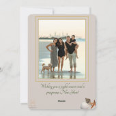 熱帯ビーチクリスマスツリー |休日の写真カード シーズンカード (裏面)