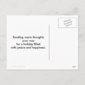 熱帯ビーチクリスマスフラミンゴ シーズンポストカード (裏面)