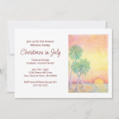 熱帯ビーチクリスマス(7月パーティー) 招待状 (正面)