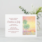 熱帯ビーチクリスマス(7月パーティー) 招待状 (スタンド正面)