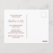 熱帯ビーチクリスマスin 7月パーティの招待状 ポストカード (裏面)