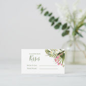 熱帯ビーチグリーンリーピンクフローラ推測キス エンクロージャーカード (スタンド正面)