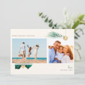 熱帯ビーチグリーン金ゴールド緑2 – 写真 シーズンカード (スタンド正面)