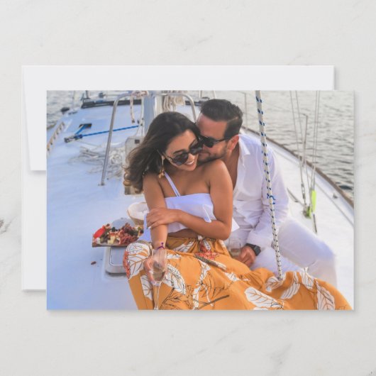 熱帯ビーチコスタリカ目的地の結婚式 セーブザデート (裏面)