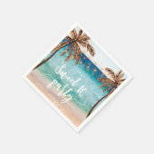 熱帯ビーチサマースウィート16パーティーナプキン スタンダードカクテルナプキン (角)
