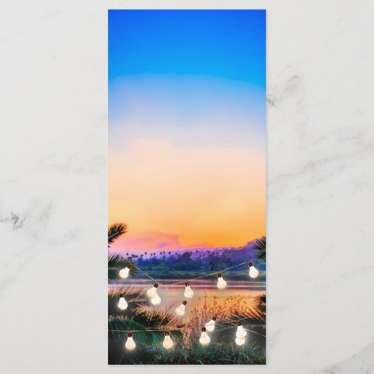 熱帯ビーチサンセットストリングラ結婚イト メニュー (裏面)