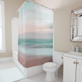 熱帯ビーチサンセットフォトサンドウェーブシーサイド シャワーカーテン (インサイチュ)