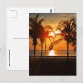 熱帯ビーチサンセットポストカード ポストカード (正面/裏面)
