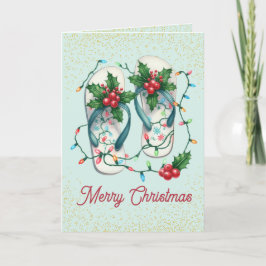 熱帯ビーチサンダルクリスマスカード シーズンカード