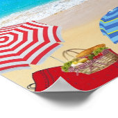 熱帯ビーチサンドライフガードタワー ポスター (角)