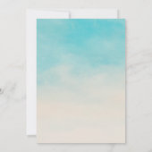 熱帯ビーチサーフボード大きな1歳の誕生日 招待状 (裏面)