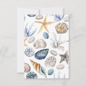 熱帯ビーチシェルブライダルシャワー招待 招待状 (裏面)