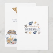 熱帯ビーチシェルブリーズメイド提案カード セーブザデート (正面/裏面)